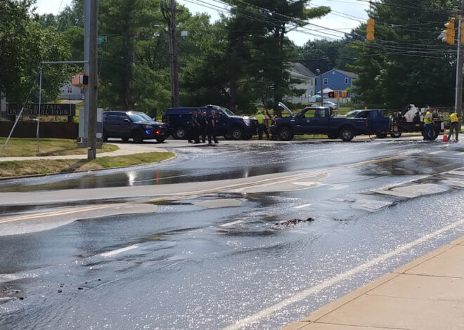 Water Main Leak on Newington Avenue