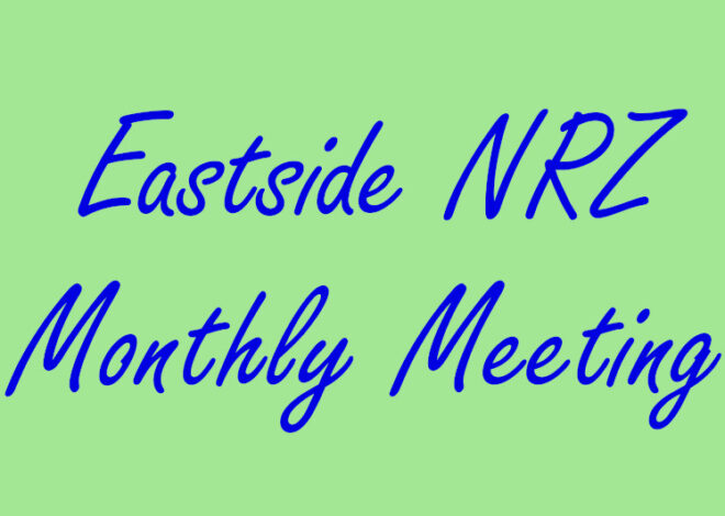 Eastside NRZ to Hold Monthly Meeting
