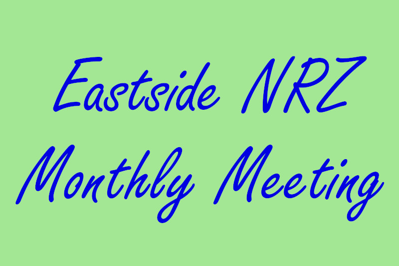 Eastside NRZ to Hold Monthly Meeting