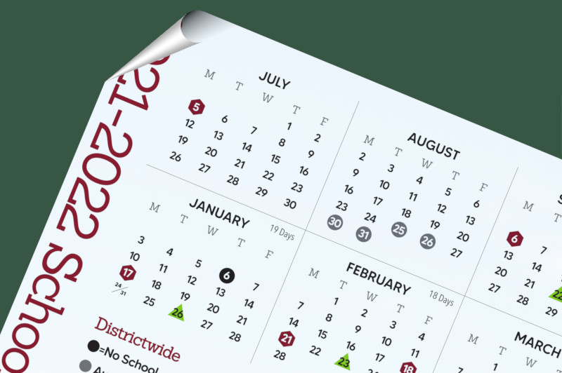 School District Publishes Updated Calendar