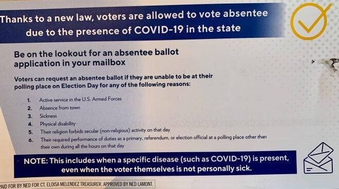 In Lieu of Early Voting CT Has AB Voting Option