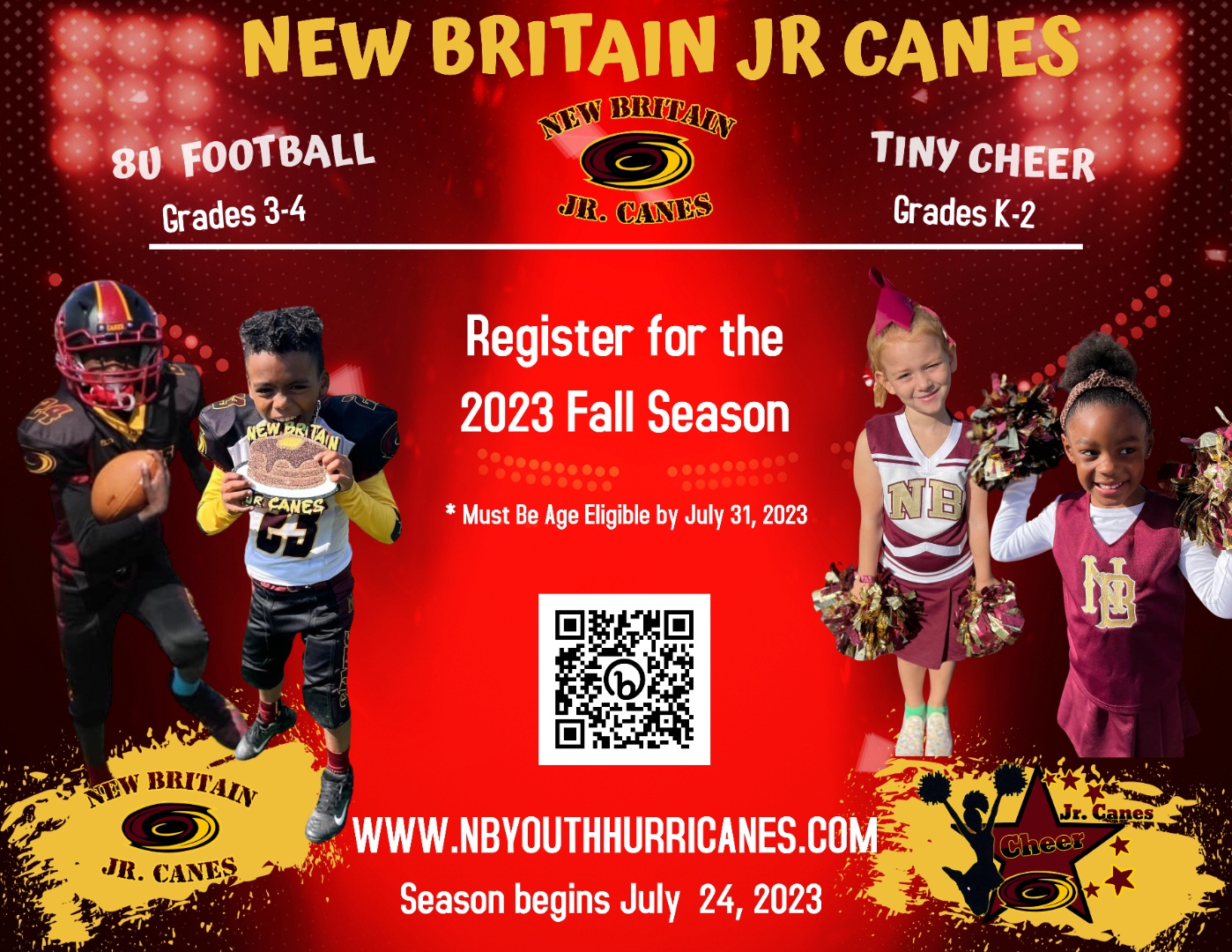 Registration Available for Jr Canes Fall Football and Cheer
