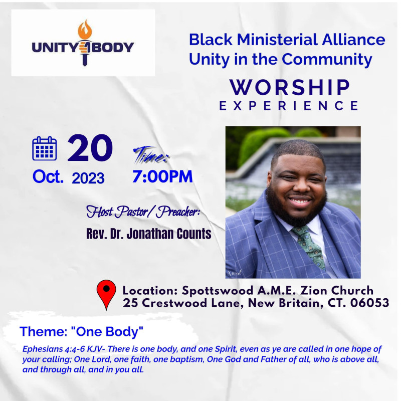 Black Ministerial Alliance Hosting Unity in the Community Worship Experience