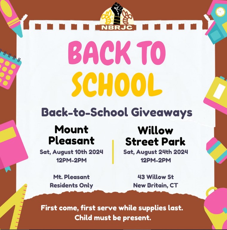 New Britain Racial Justice Coalition Hosting Annual Back-to-School Giveaway