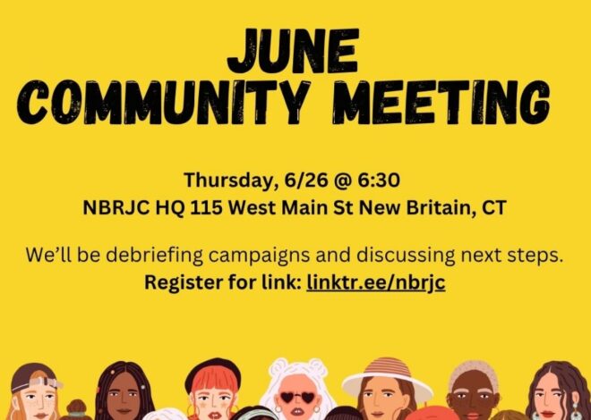 New Britain Racial Justice Coalition Holding June Community Meeting