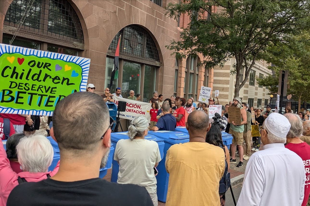 Protest Held Against ICE Immigration Abductions of New Britain Residents and Other Trump Policies