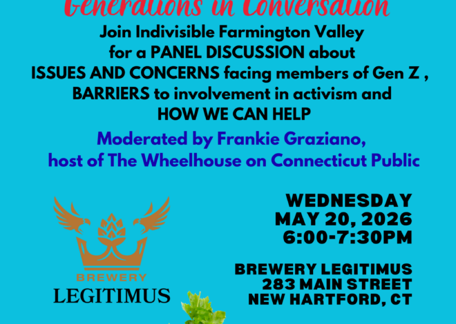 Indivisible Farmington Valley Hosting “Chips, Dips & Democracy” Event