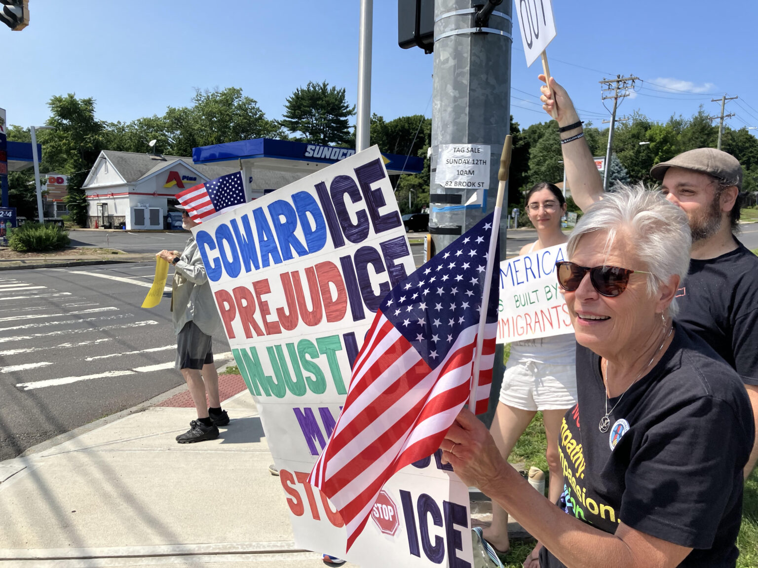 New Britain ‘Pop Up’ Rally Protests ICE Abuses, Killings in Maine and Texas
